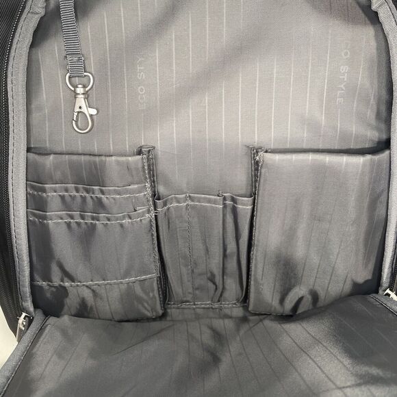 Eco Style Tech Pro Backpack Checkpoint Friendly Black w/Compartments - Picture 3 of 7